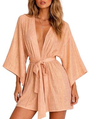 Jen’s Pirate Booty x Free People Metallic Stripe Kimono Robe